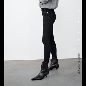 Zara high rise black jeans